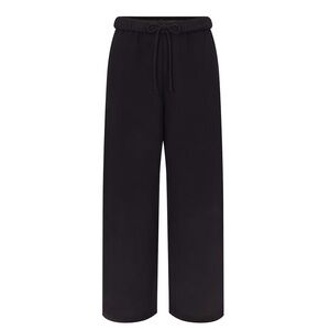 SKIMS Cotton Fleece Classic Straight Leg Pant- Onyx Black Oversized Sweatpants